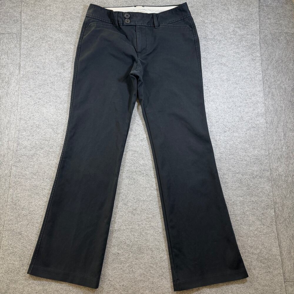 Banana Republic Martin Pants Womens 8 Black Slim Fit Stretch Cotton Trousers